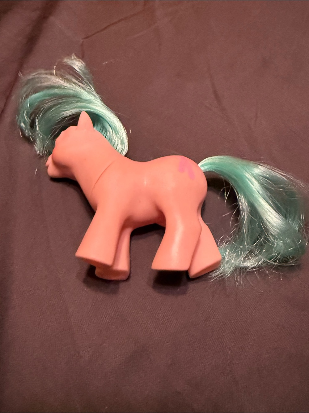 Vintage G1 My Little Pony Baby Half Note 1985 1986 Pink Blue Hair